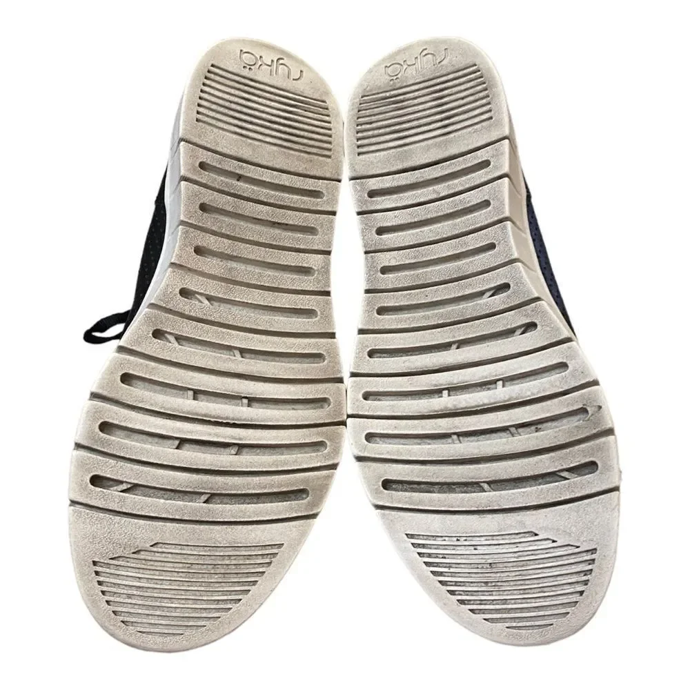 RYKA Hayden Women's Black Perforated Leather Tennis Shoes Sneakers 9